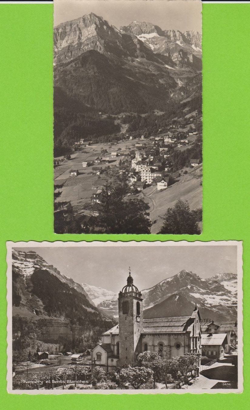 Cartoline postali: Champéry  -  4 alte Ansichtskarten – Usato da Vitznau venduto da Ropaku 2