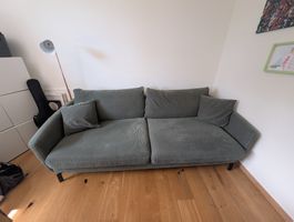 Sofa Cord grün 3-Sitzer 