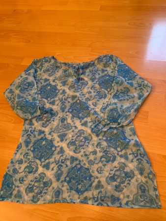 Jolie tunique de plage turquoise taille L
