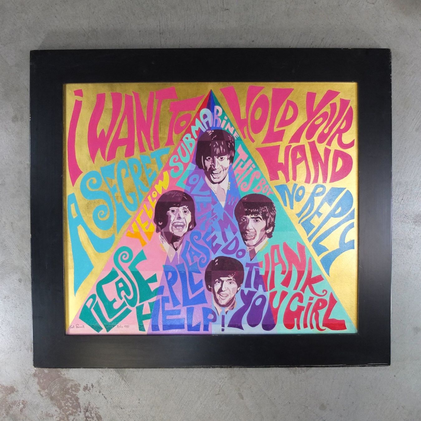 Dipinti: Curt Stenvert, Die Beatles, 1987 – Usato da Basel venduto da Brocki-auf-dem-Wolf
