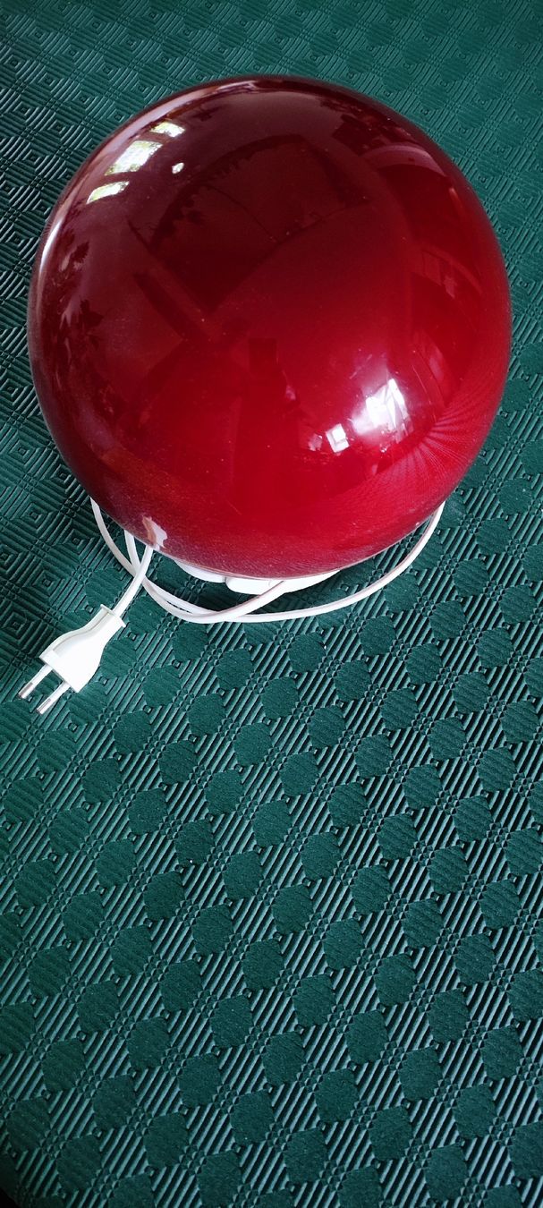 Lampade: Retro-Kugellampe in Rot – Nuovo (secondo la descrizione) da Winterthur venduto da Ajcps 1
