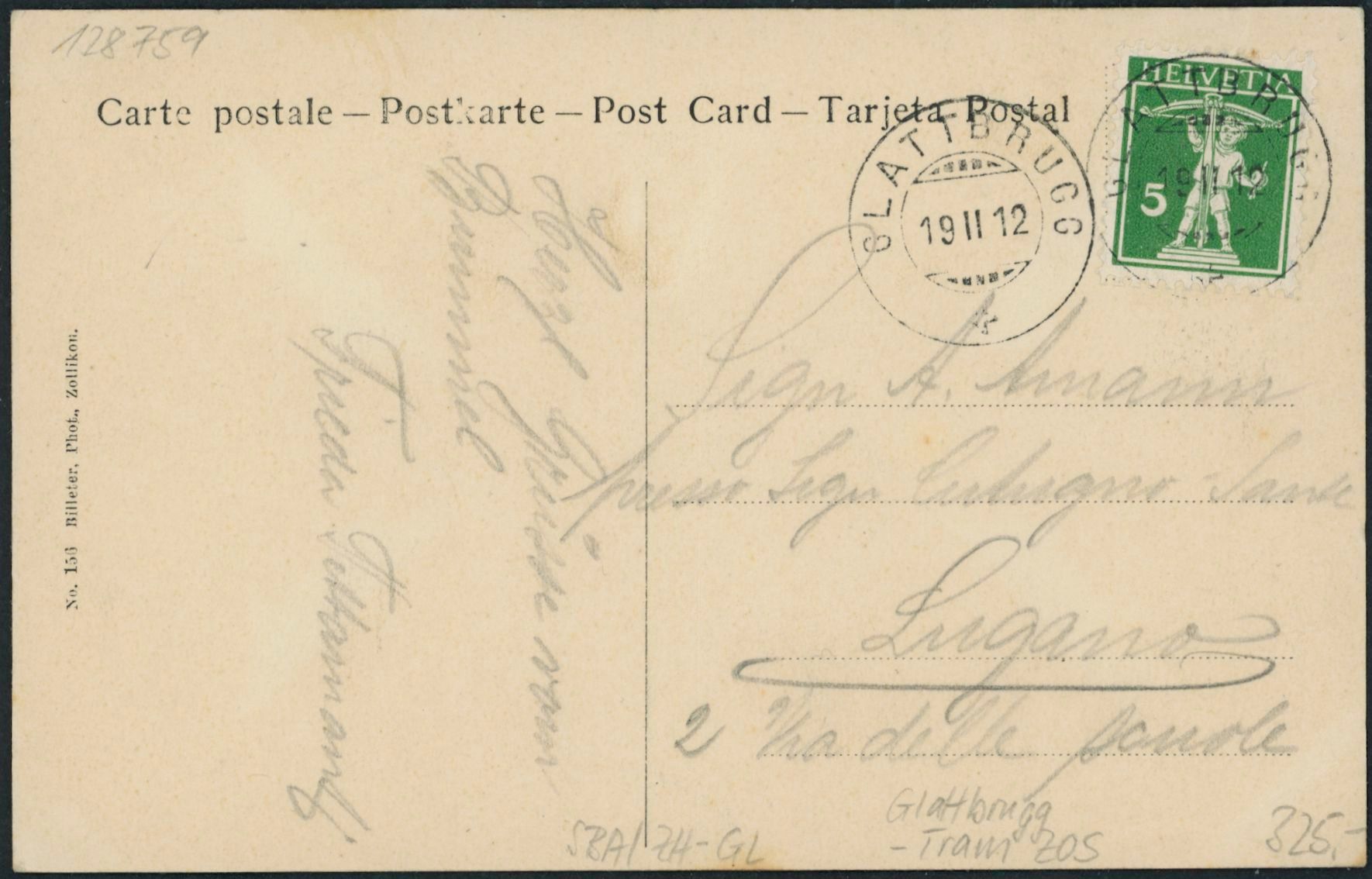 Cartoline postali: ZH Glattbrugg - Tram ZOS – Usato da Schindellegi venduto da masutka7 1