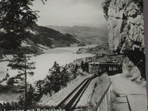 Cartoline postali: Lungern , See , Kirche , Brünigbahn  1961 – Usato da Grenchen venduto da Bluemchen1900 1