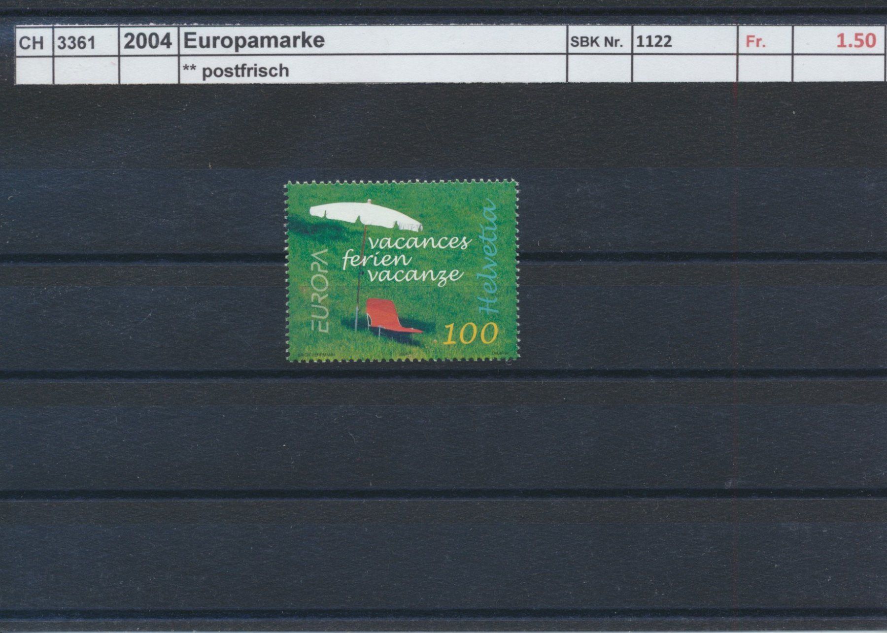 Alle Briefmarken: 2004 "Europamarke", ** postfrisch – Neu (gemäss Beschreibung) aus Winterthur von Zupogeru