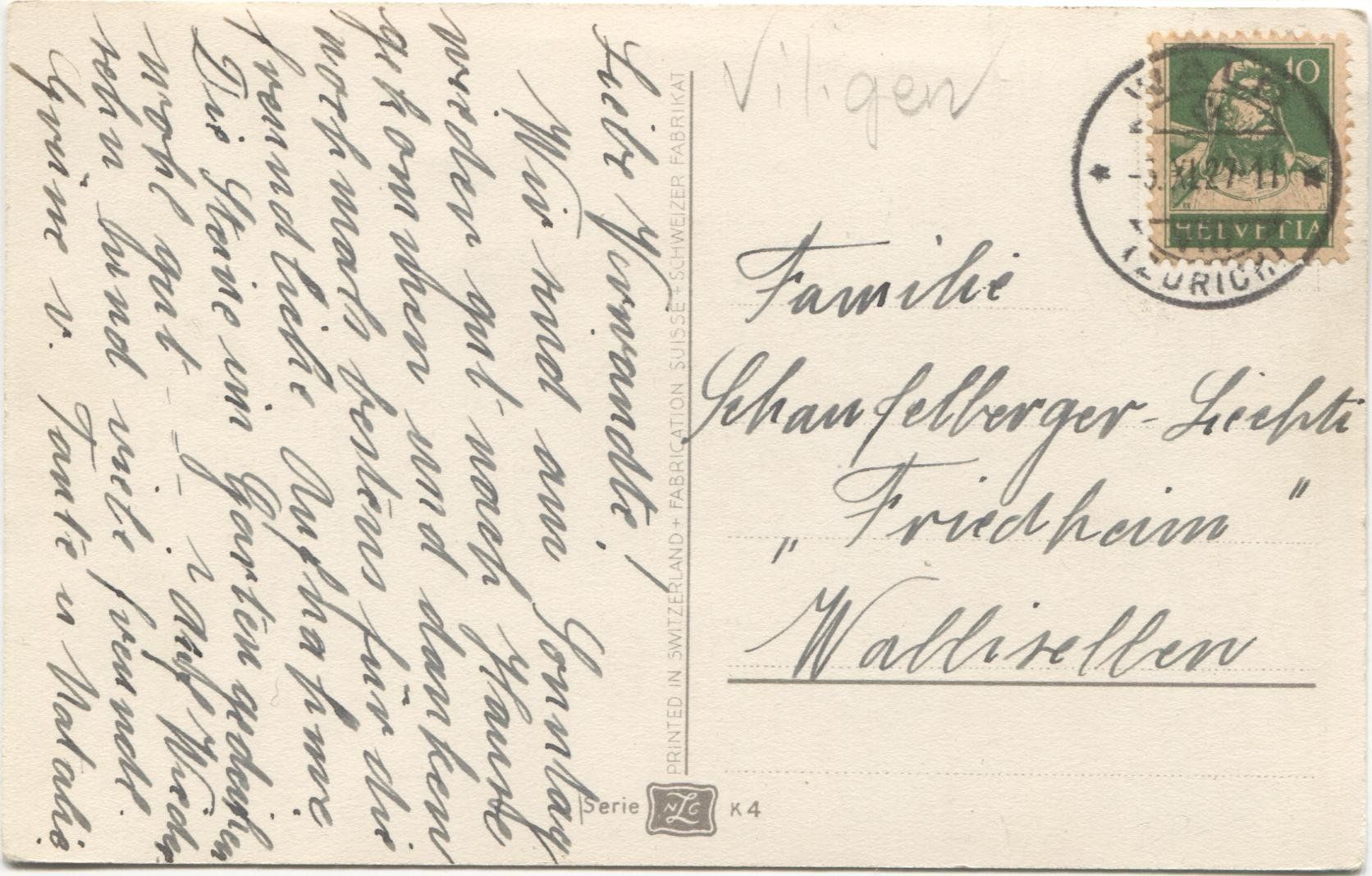 Cartoline postali: VILLIGEN AG 1927 Aargauer Strohdachhaus – Usato da Rothrist venduto da Clanx 1