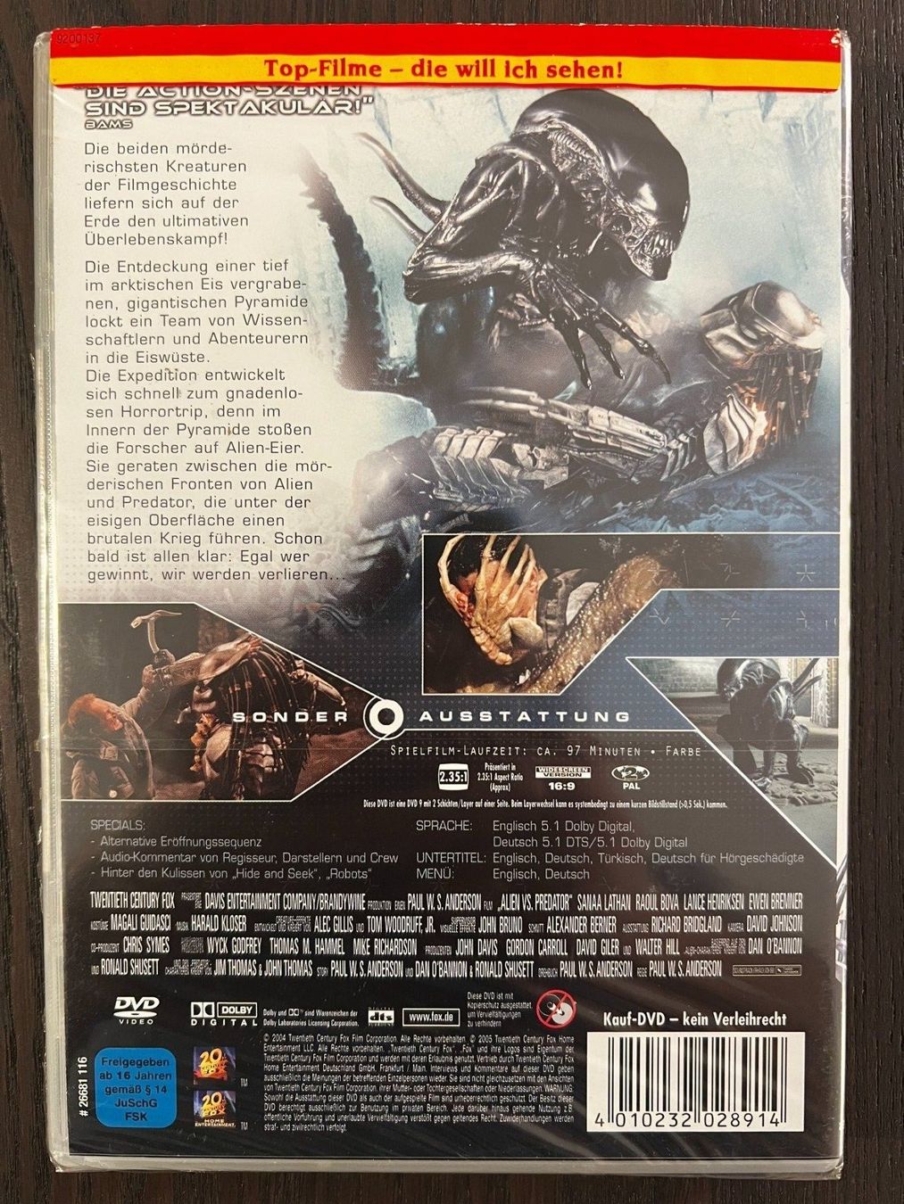 Alle DVDs: Alien vs. Predator – Neu und originalverpackt aus Zürich von FilmFreunde 1