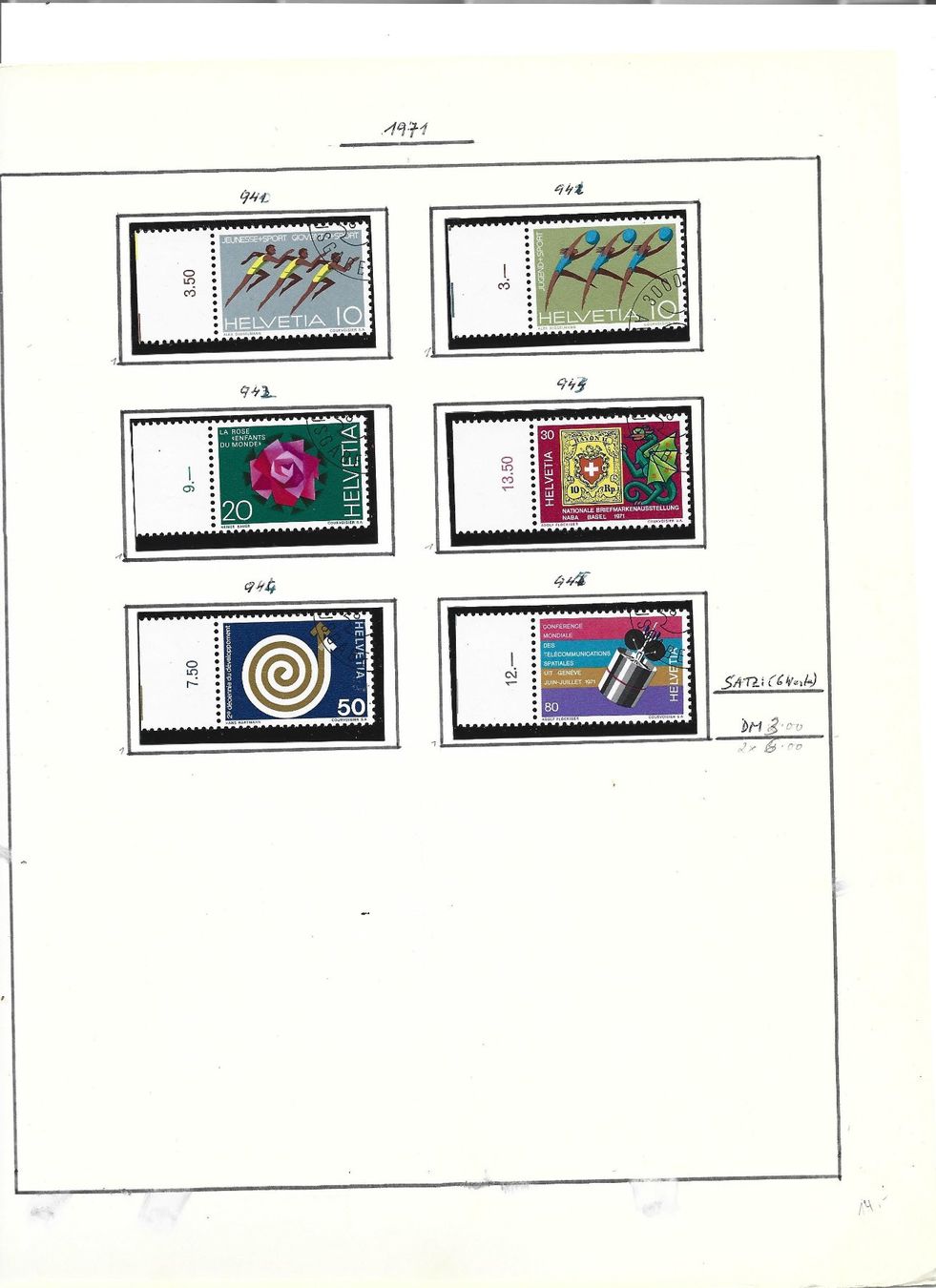 Tutti i francobolli: timbres poste, divers série – Usato da Delemont venduto da toutdubon11 3