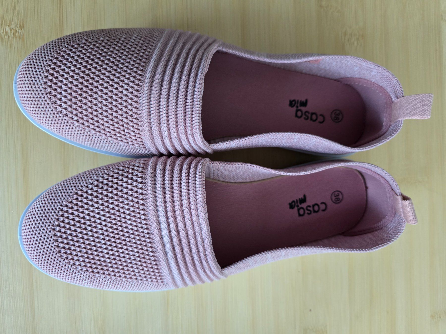 Flipperkästen: Schuh Slipper Grösse 38 Lachs farbig Stoff – Neu und originalverpackt aus Rorschacherberg von Scharfeegge 1
