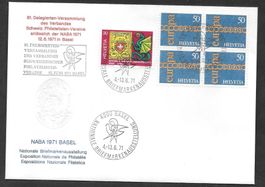 Sonderbrief S. 764 DV Philatelistenv. Naba Basel 12.6.1971