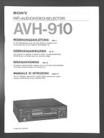 SONY AVH-910 HIFI-Audio/Video-Selector Bedienungsanleitung