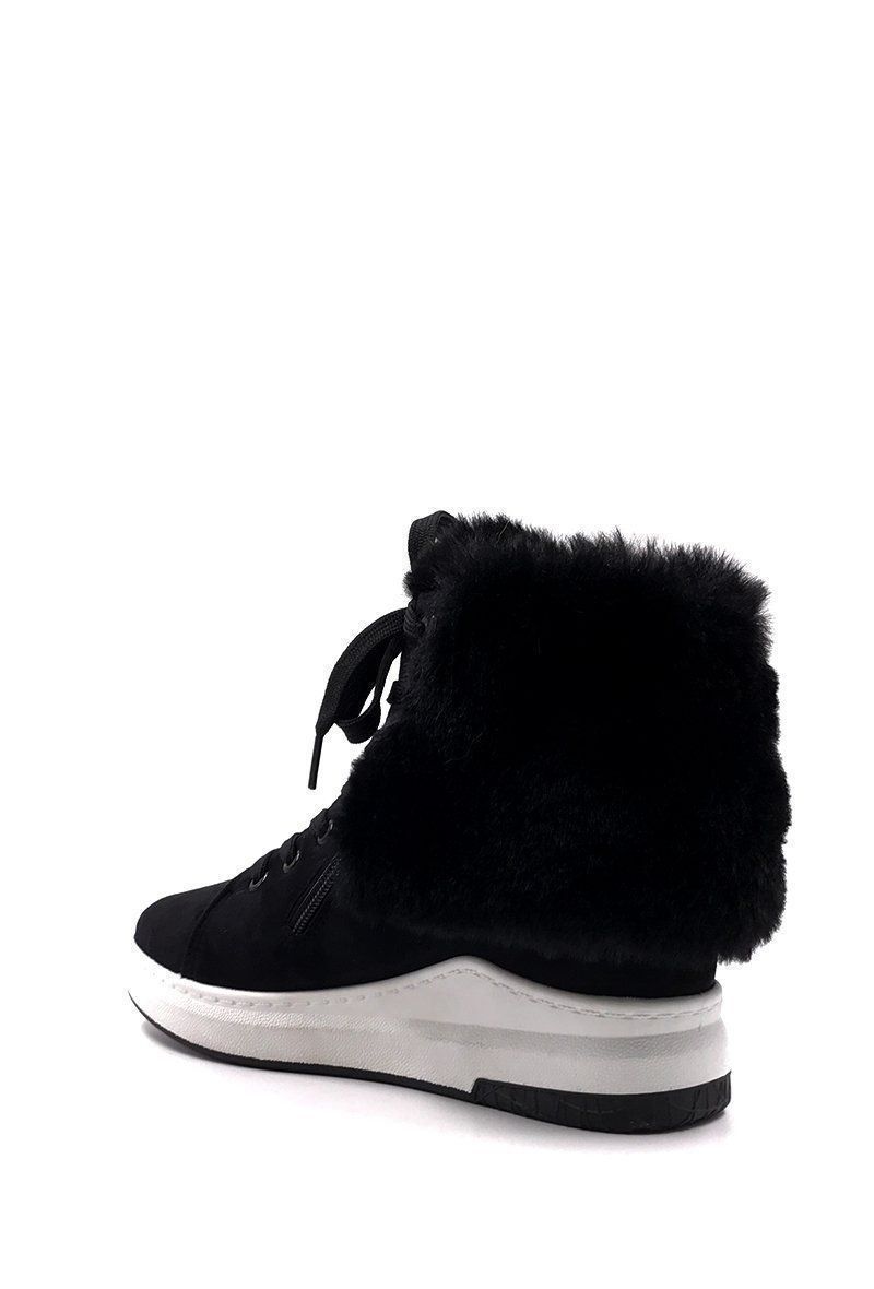 Scarpe da donna: Sneakers, schwarz, Kunstfell, Grösse 38 – Difettoso da Eschenbach SG venduto da Peachick 1