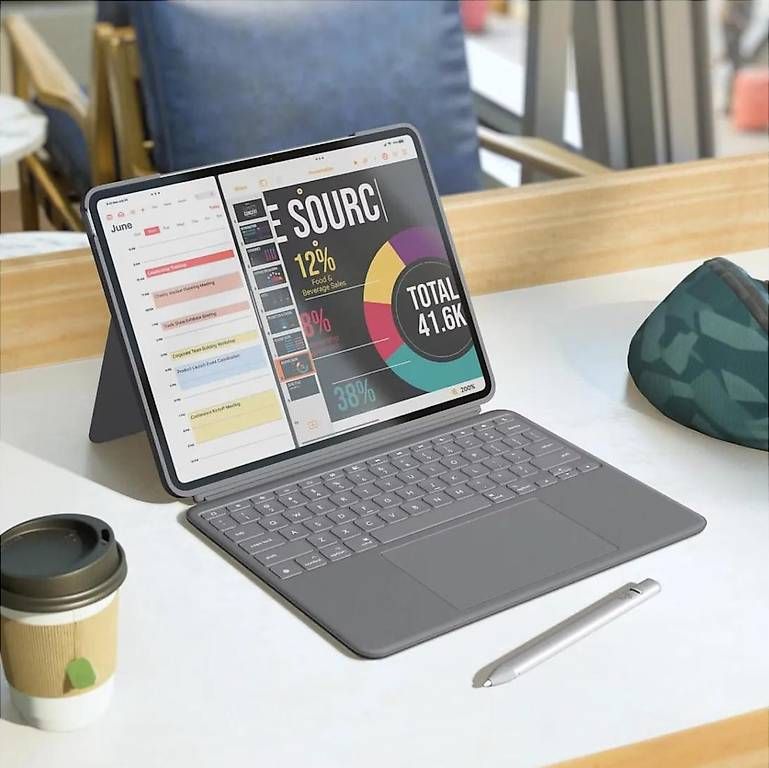 Tastaturen: Logitech Combo Touch für iPad Air 13", CH Layout – Neu und originalverpackt aus Amriswil von Doc. 4