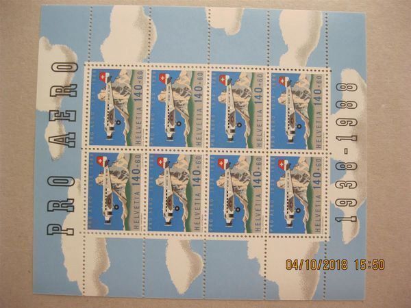 Tous les timbres: 1988 Pro Aero Kleinbogen, Postfrisch – Neuf (Voir description) à Affoltern am Albis par Andrezc