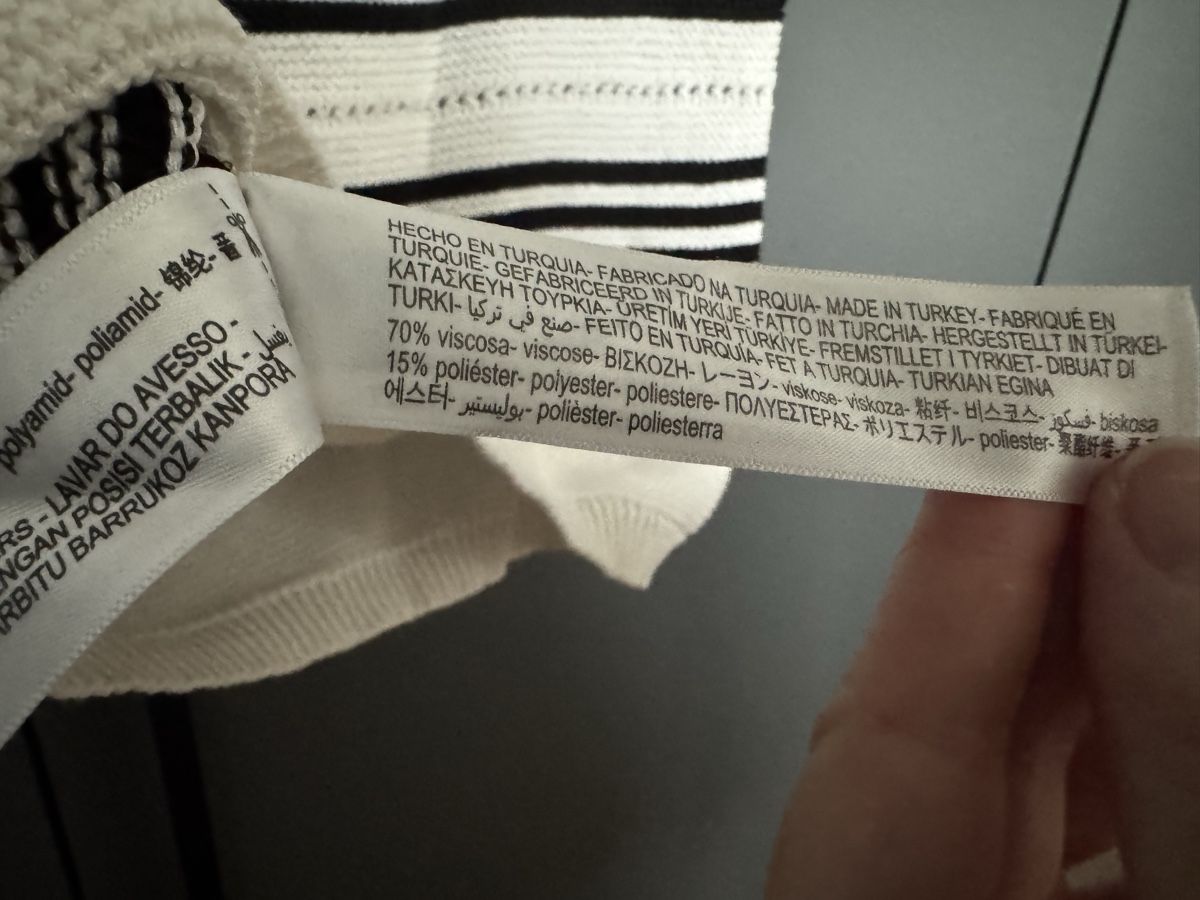 Massimo Dutti T-shirt: Massimo Dutti Strickoberteil gestreift Weiss/Schwarz  XS – Usato da Brüttisellen venduto da tinaD_ 3