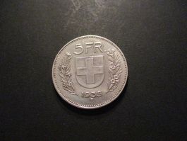 5.- Fr 1935  Pièce magnifique  Top du Top qualité