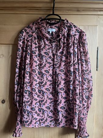 Damen Bluse Suncoo Paris Grösse 0 geblümt transparent