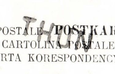 Ansichtskarten: THUN 1908 - Stabstempel über AK - Oblitération linéaire – Gebraucht aus Chavornay von 4dphila