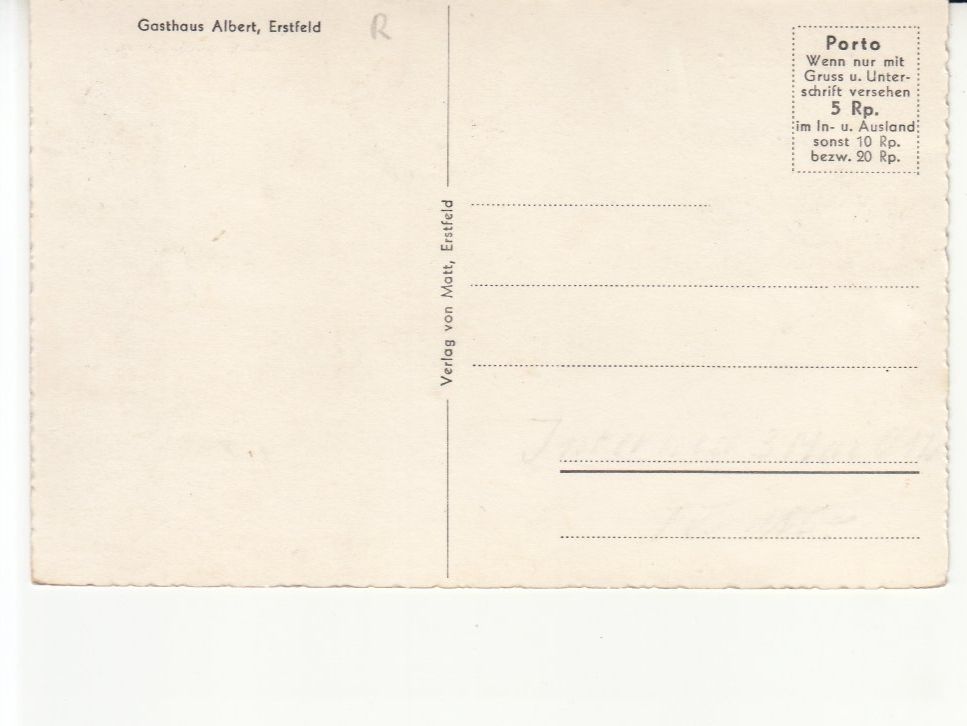 Ansichtskarten: Erstfeld Albert, ca. 1940 – Gebraucht aus Bürglen TG von StampGraf 1