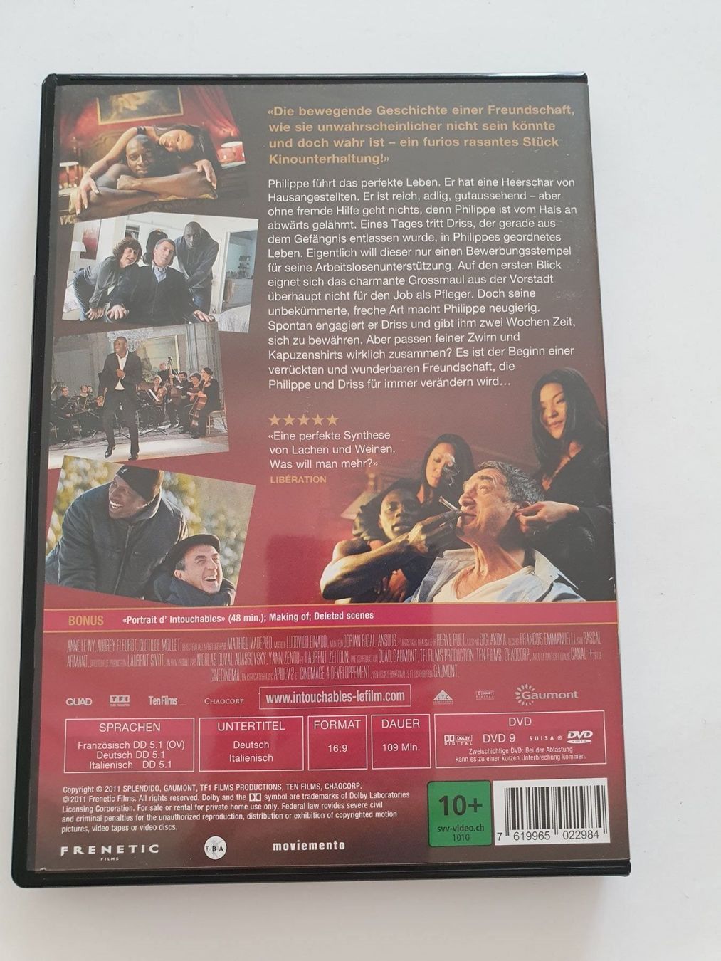 Tutti i DVDs: Intouchables - Ziemlich beste Freunde – Usato da Oberdorf BL venduto da BaldenEagle 1