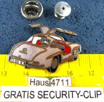 MERCEDES 300SL GULLWING AUTO PIN ENAMEL MIT SECURITY-CLIP
