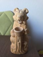 Handgeschnitzter Holzbär, Handarbeit, ca. 1990