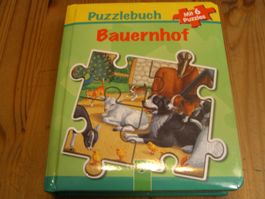 Puzzlebuch Bauernhof, 6 Puzzles mit 6 Teilen, Top Zustand !