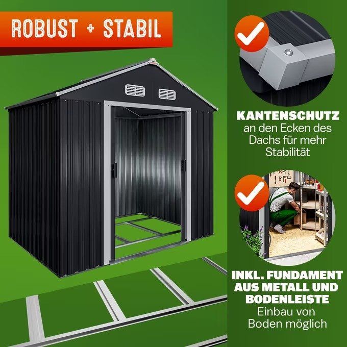 Gartenhaus für Geräte und Werkzeuge 196x132x188cm (innen) 6