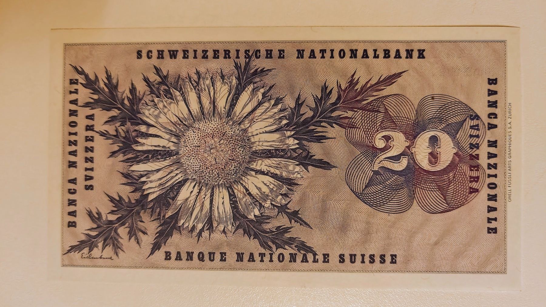 Banconote: Schweizer 20 Franken - 9 April 1976 – Nuovo e nell'imballaggio originale da Zürich venduto da Mark_Hi-Tech 3