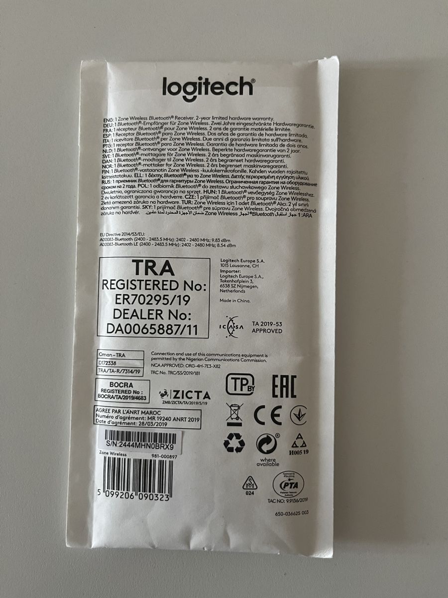 Logitech Unità & Adattatore: Logitech Zone Wireless Bluetooth Dongle – Nuovo (secondo la descrizione) da Frauenfeld venduto da heyLani 2