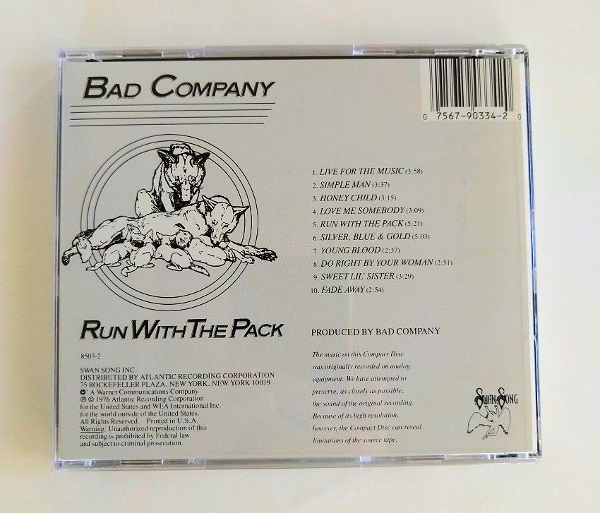 CD: CD Bad Company - Run with the Pack – Usato da Buchs ZH venduto da Bighusky 1