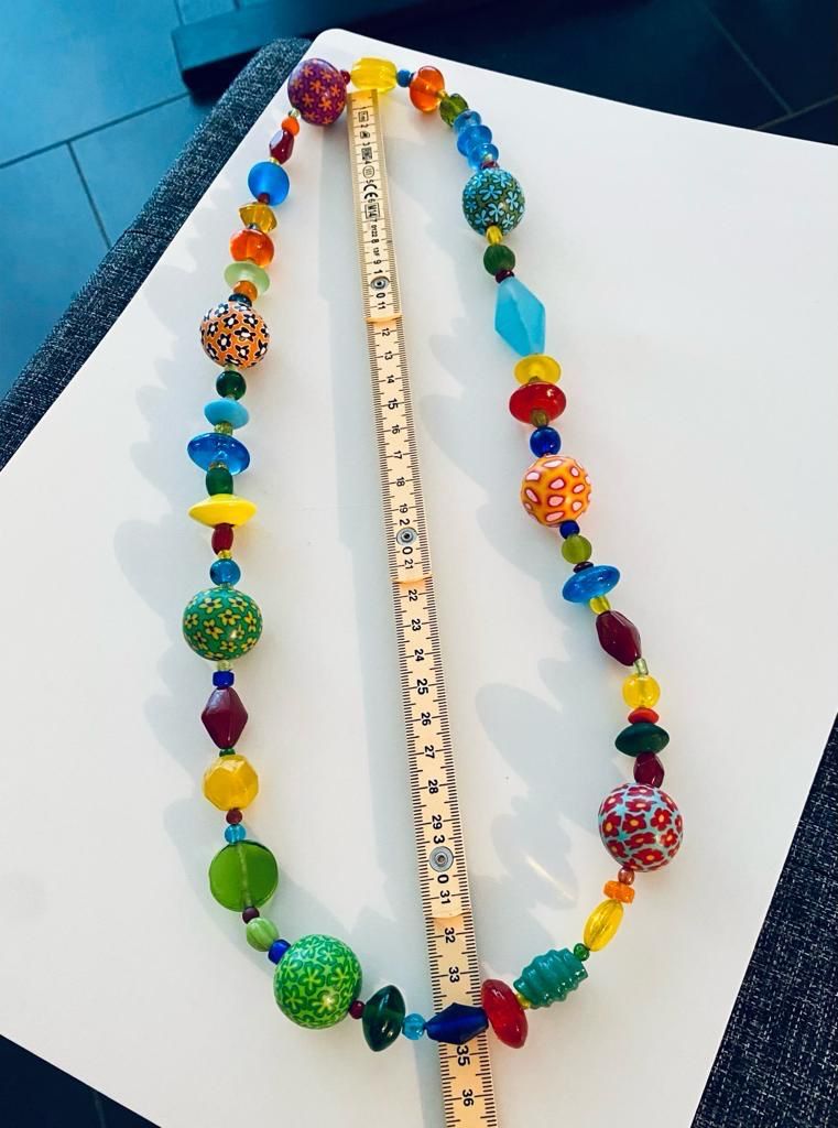 Catenine: Glas & Kunststoff Perlen Hals kette / 35cm. Durchmesser / – Nuovo (secondo la descrizione) da Schmitten FR venduto da resina 4