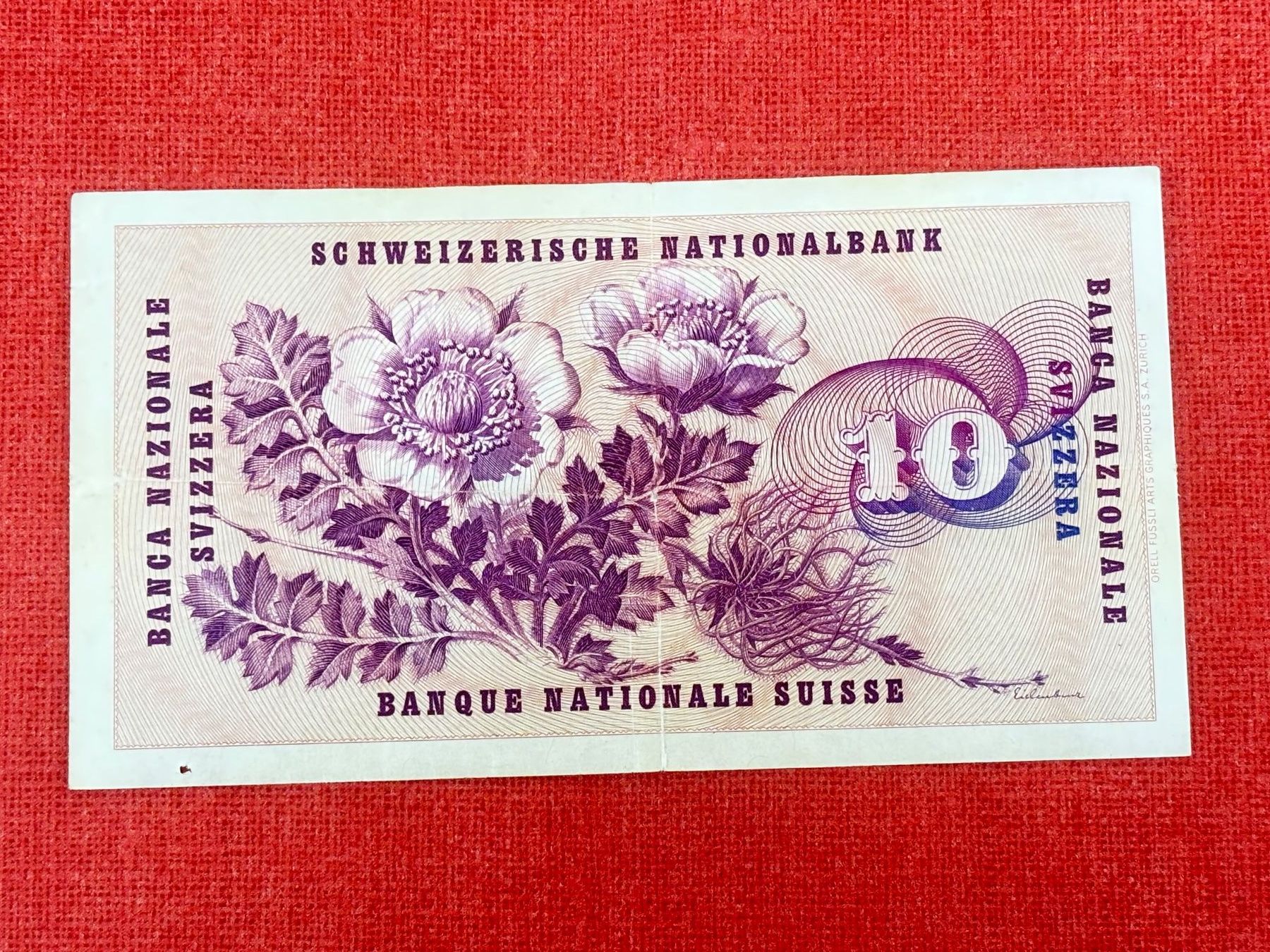 Banconote: 10 Franken Banknote 1963  gebraucht – Usato da Ormalingen venduto da digital09 1