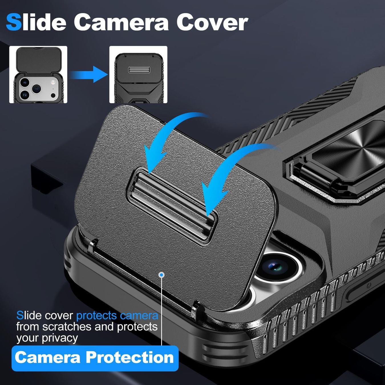 Cover & Protezioni schermo: iPhone 17 PRO Hülle Cover Ring Case Etui Coque Tasche Robust – Nuovo e nell'imballaggio originale da Volketswil venduto da coverandmore 8