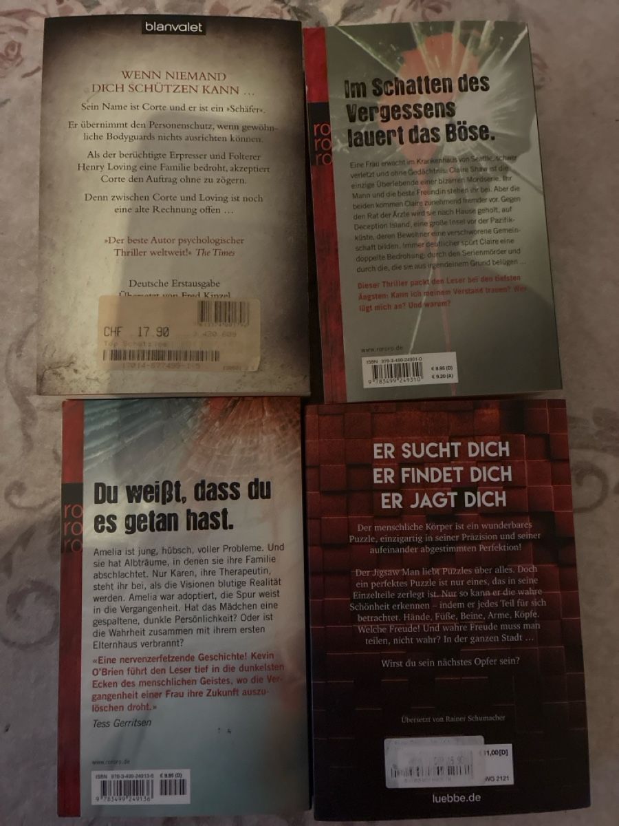 Bücher: Thriller 12 Stück – Gebraucht aus Konolfingen von link09 3