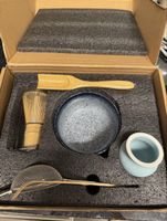 Matcha Tee Set Keramik Blau/Grau neu unbenutzt 4 Teile
