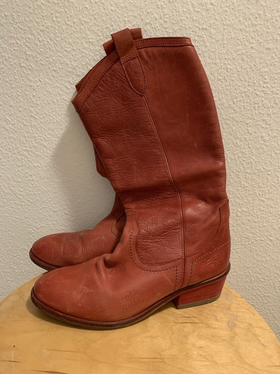 Scarpe da donna: Rote Echtleder Stiefel – Usato da Rorschacherberg venduto da QuoAli
