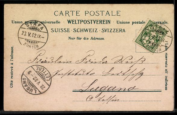 Ansichtskarten: AK Stäfa, Stadtblick, 1902 – Gebraucht aus Berlin von bartko-reher 1