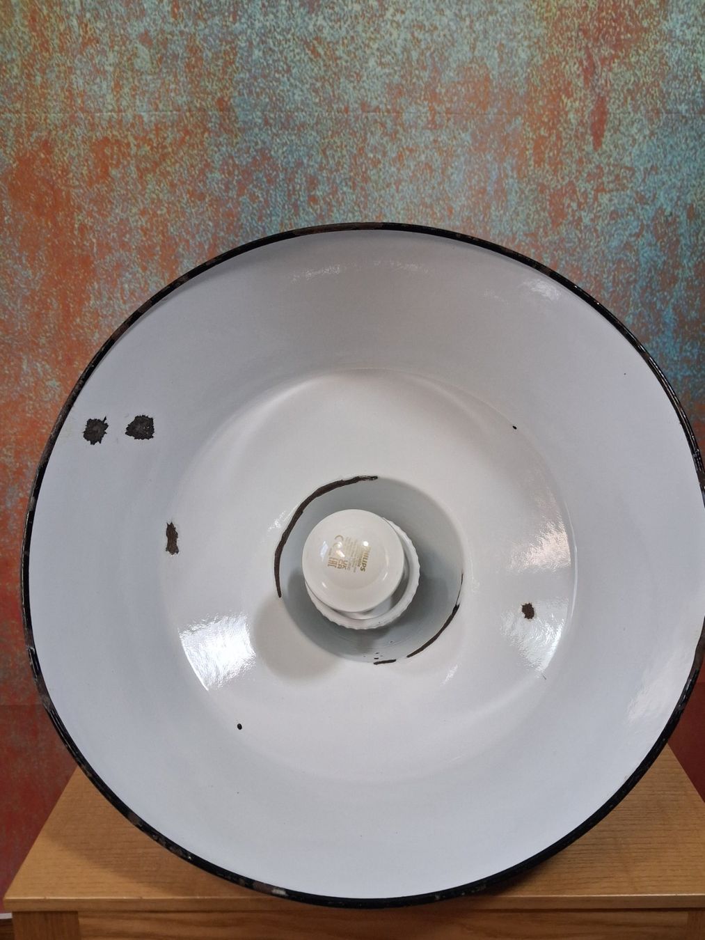 Lampade: Restaurierte alte Emaille Industrie Lampe – Usato da Winterthur venduto da lampenretter 4