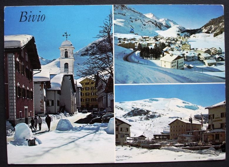 Cartes postales: BIVIO Skilift, Auto – D'occasion à Jona par philajona