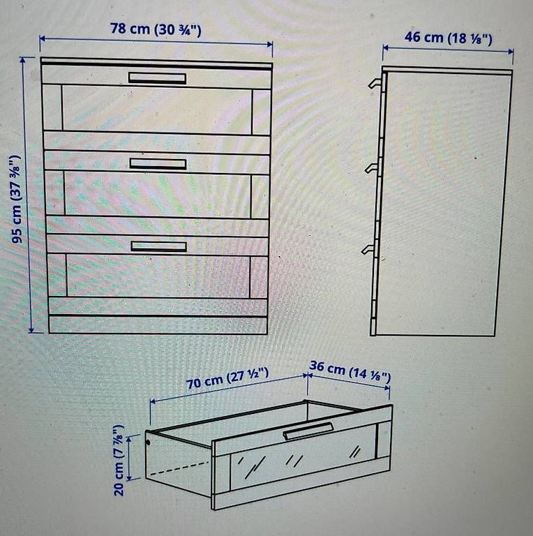Ikea Kommoden: BRIMNES Kommode mit 3 Schubladen, weiß/Frostglas – Gebraucht aus Sutz von Solution 1