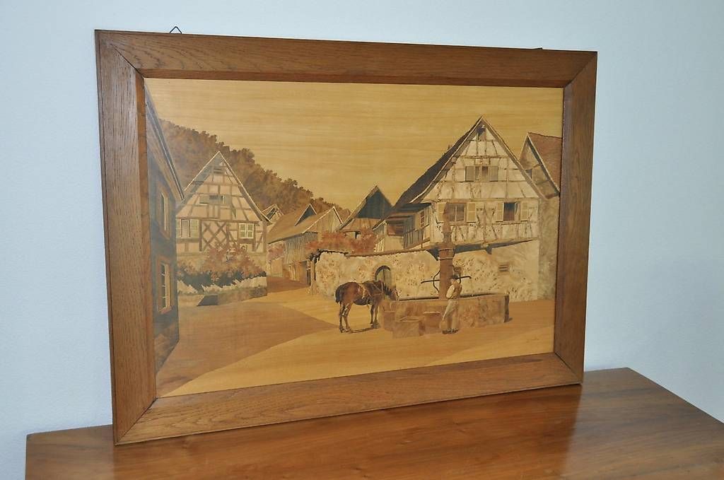 Foto & Immagini: Ansicht Elsässerdorf Holzbild von Spindler – Usato da Binningen venduto da epoque 2