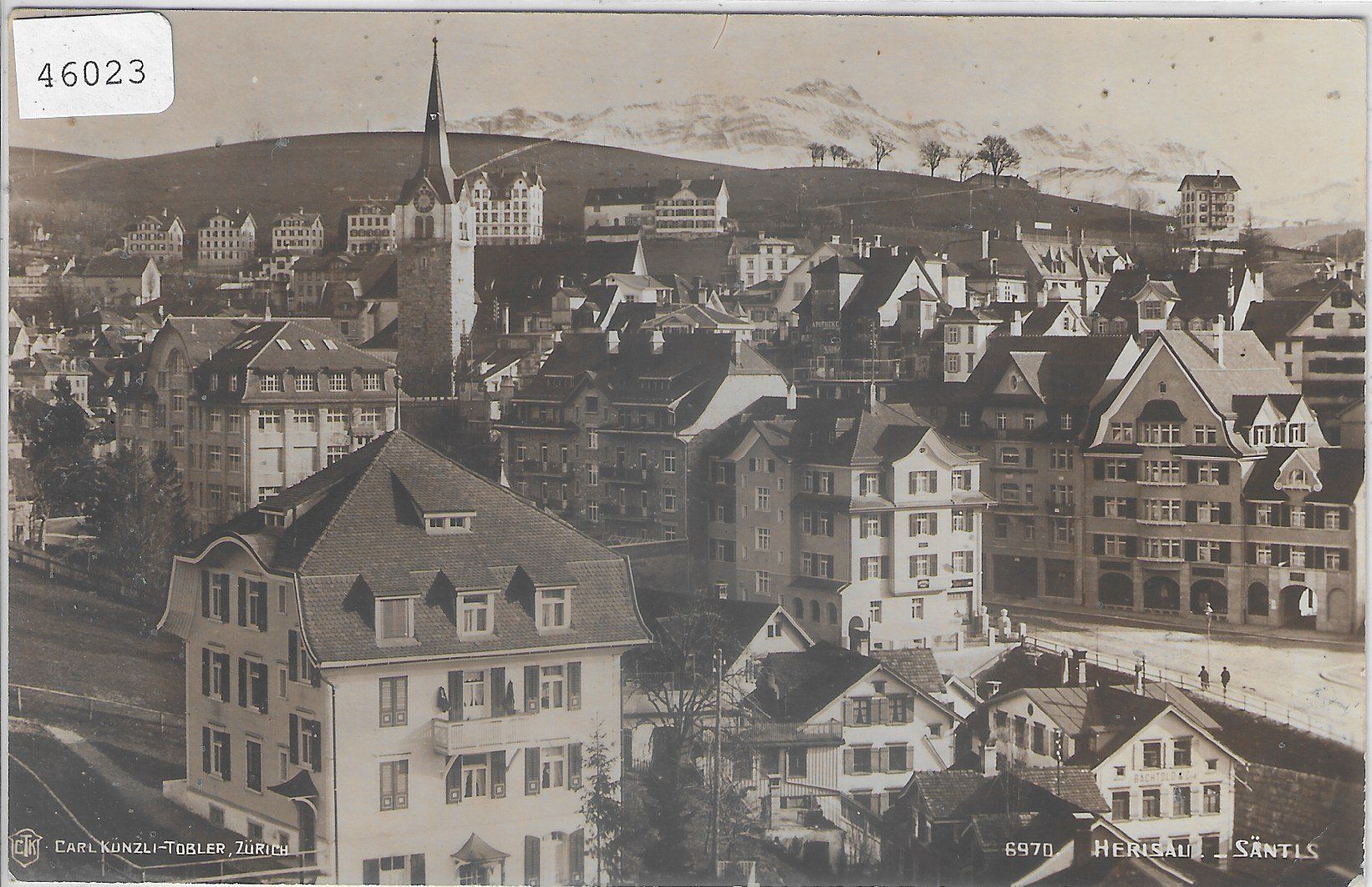 Cartoline postali: Herisau mit Säntis – Usato da Ettingen venduto da Kartenplanet