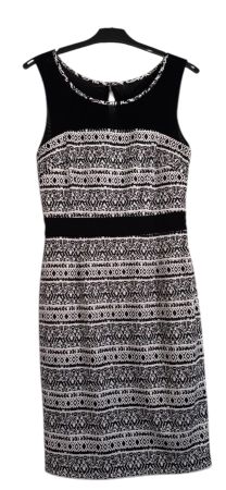 Schickes Cocktai-Kleid schwarz weiss Grösse M