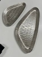 2 dekorative Metallschalen  silberfarben und strukturiert