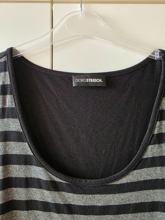 Doris Streich Top Viskose schw/grau Gr. 52 54
