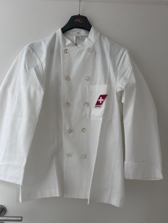Swissair Kochjacke weiss Grösse 48, Baumwolle, NEU