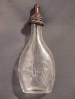 Antike Schoppenflasche Mit Kuhrelief Glas ~1900 21x9cm