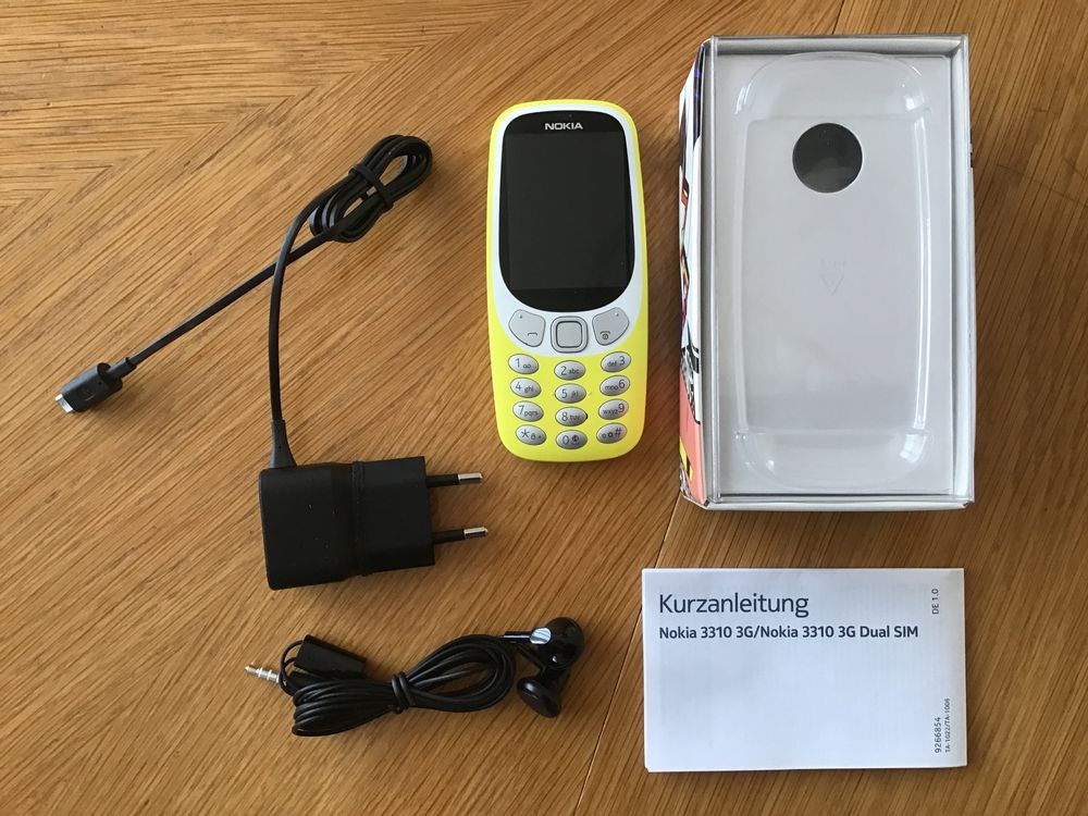 Nokia 3310 3G gelb OVP 2