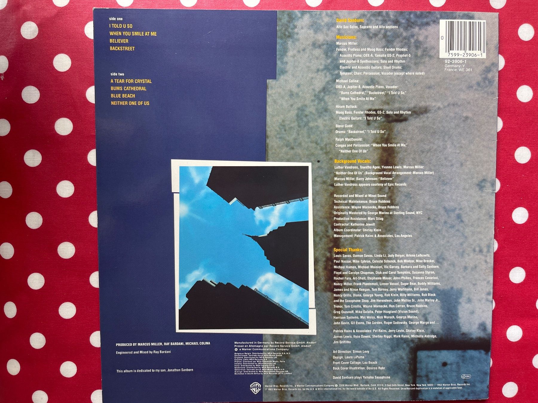 Schallplatten: A551/David Sanborn - Backstreet – Gebraucht aus Frutigen von Philippe_jsp 1