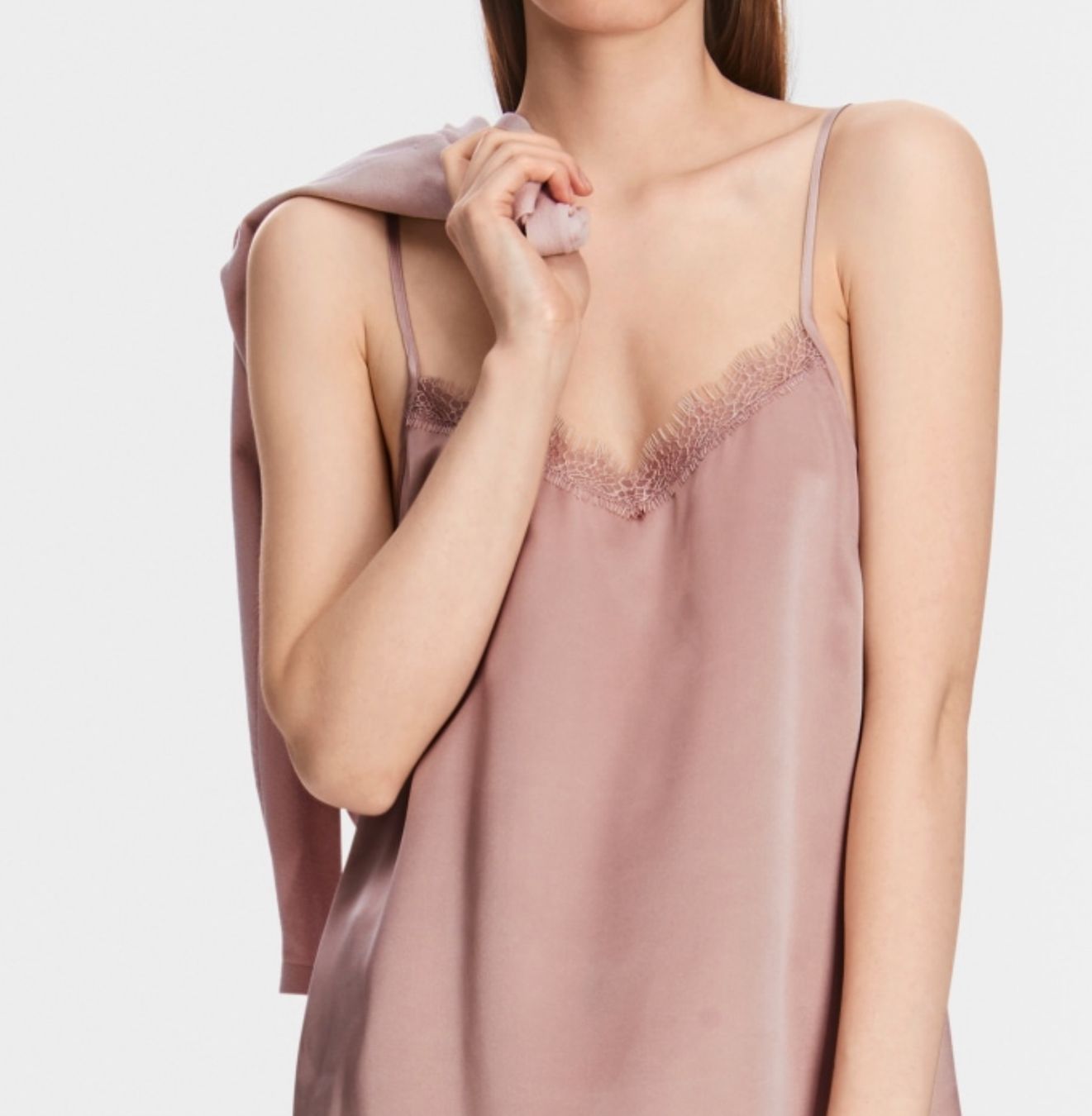 Marc Cain Top: Marccain Seiden-Top mit Spitze Gr 38 N3 – Nuovo e nell'imballaggio originale da Volketswil venduto da praxis12 1